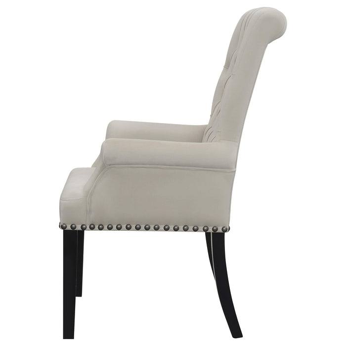 Alana Velvet Upholstered Dining Arm Chair Sand