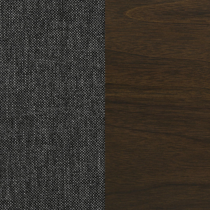 Wes Upholstered Dining Side Chair Dark Walnut (Set of 2)