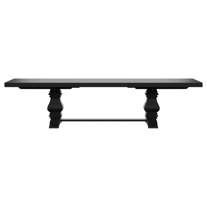 Florence 126-inch Extension Dining Table Distressed Black