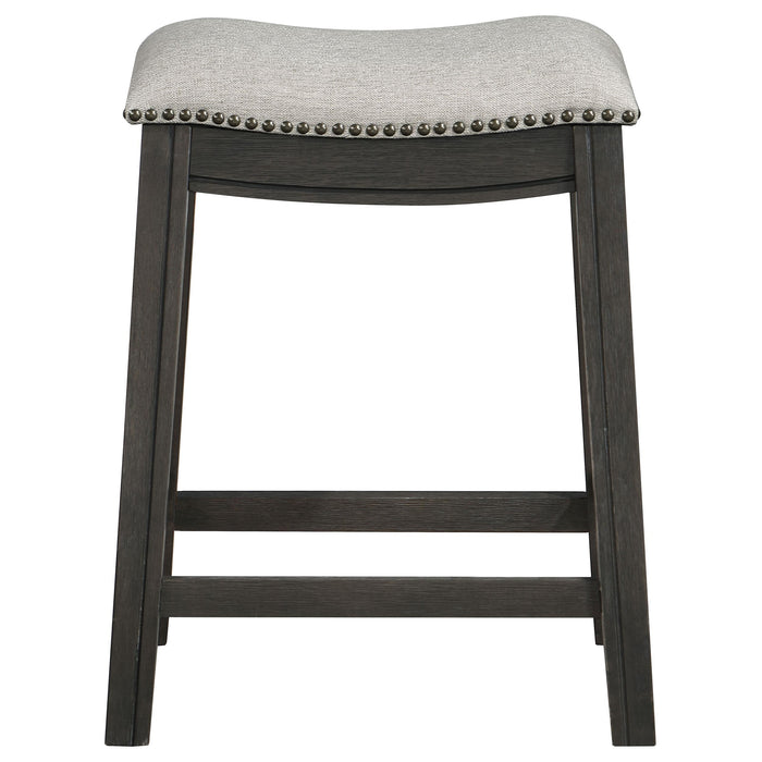 Elliston Backless Counter Stool Dark Grey (Set of 2)