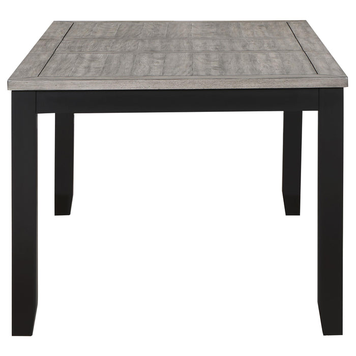 Elodie Rectangular 78-inch Extension Leaf Dining Table Black
