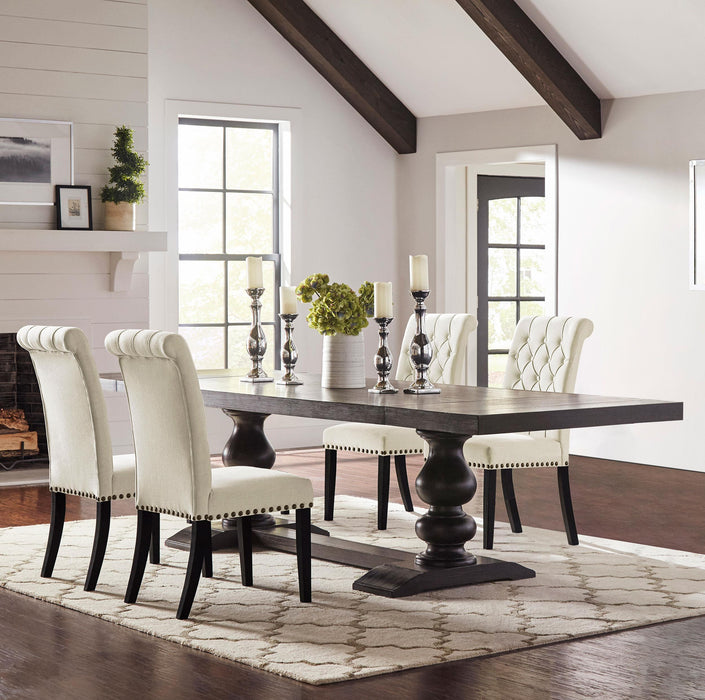 Phelps 5-piece Rectangular Dining Table Set Distressed Noir