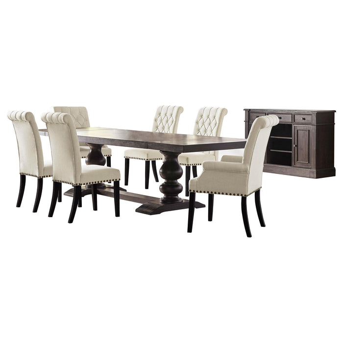 Phelps 8-piece Rectangular Dining Table Set Distressed Noir