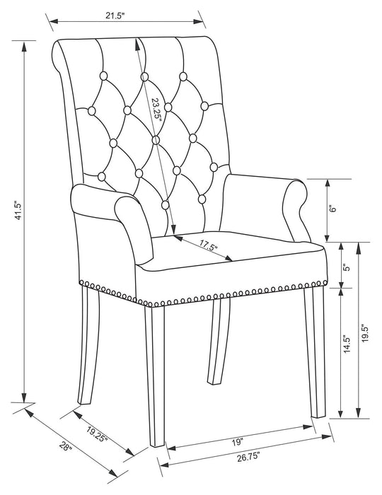 Phelps 8-piece Rectangular Dining Table Set Distressed Noir