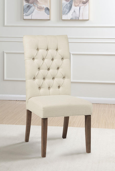 Douglas Upholstered Dining Side Chair Oatmeal (Set of 2)