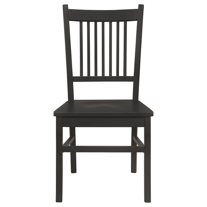 Marbrisa Wood Dining Side Chair Matte Black (Set of 2)