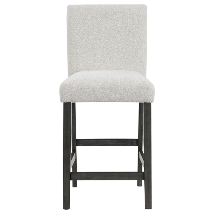Alba Boucle Upholstered Counter Chair White (Set of 2)
