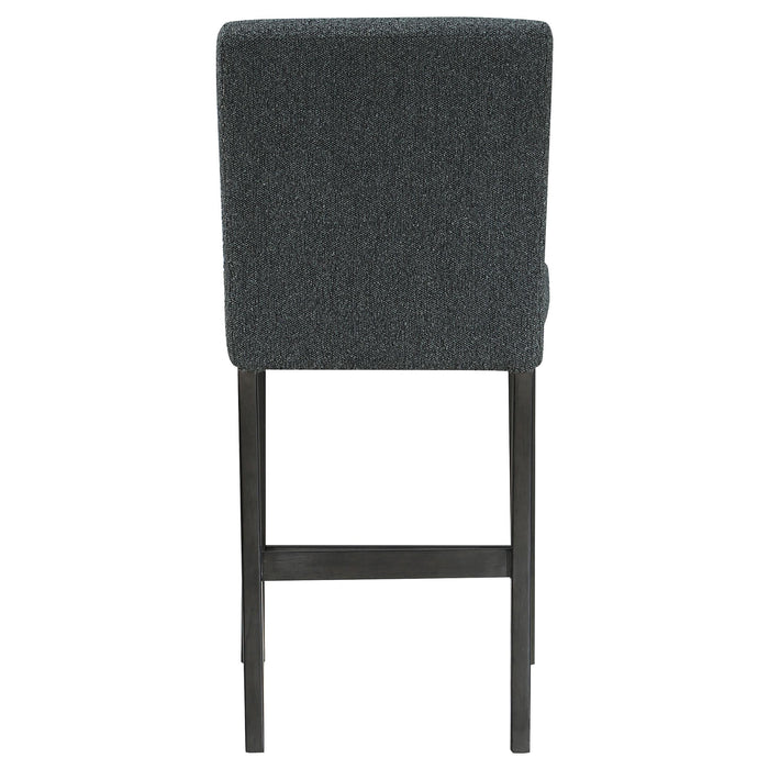 Alba Boucle Upholstered Counter Chair Black (Set of 2)