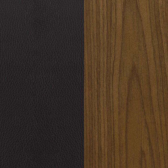 Folsom Upholstered Adjustable Bar Stool Black and Chrome