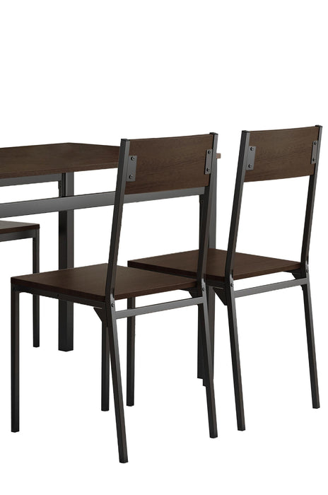 Lana 5-piece Rectangular Dining Set Dark Brown and Black
