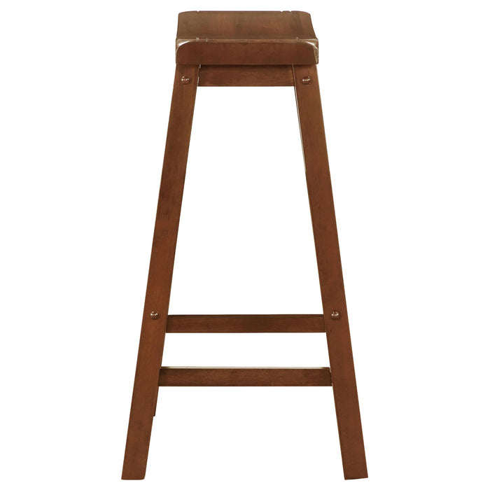 Durant Wood Backless Bar Stool Chestnut (Set of 2)
