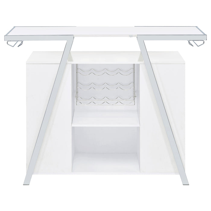Araceli Freestanding LED Home Bar Cabinet White High Gloss