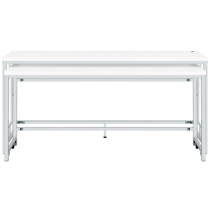 Jackson 5-piece Multipurpose Counter Height Table Set White