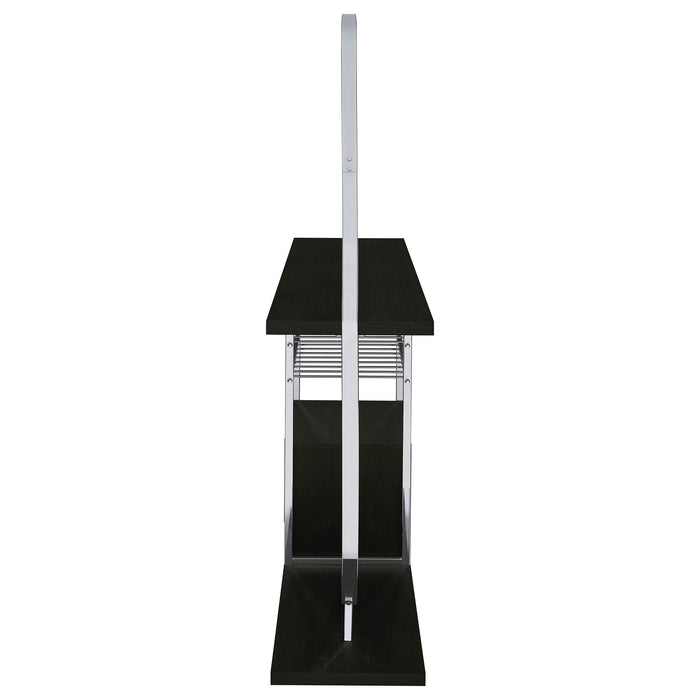 Risley 2-door Circular LED Home Bar Cabinet Dark Charcoal