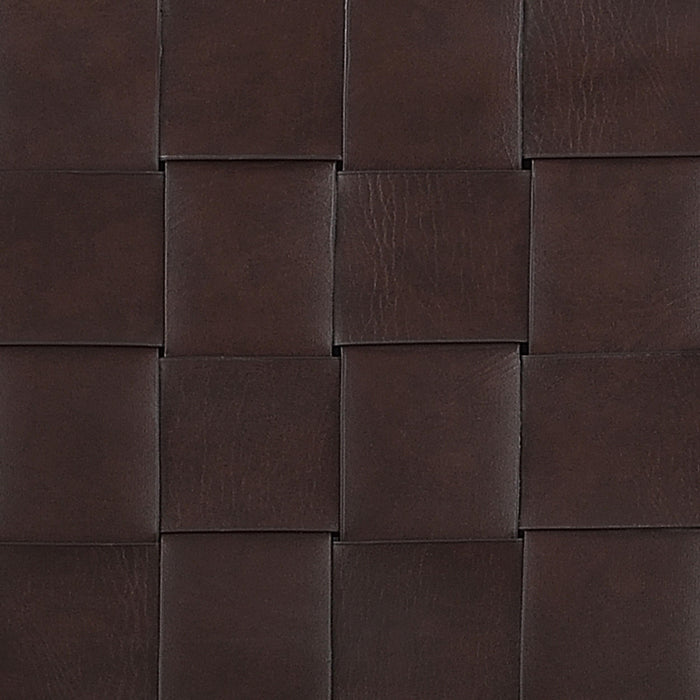 Adelaide Upholstered Pub Height Bar Stool Brown and Chrome