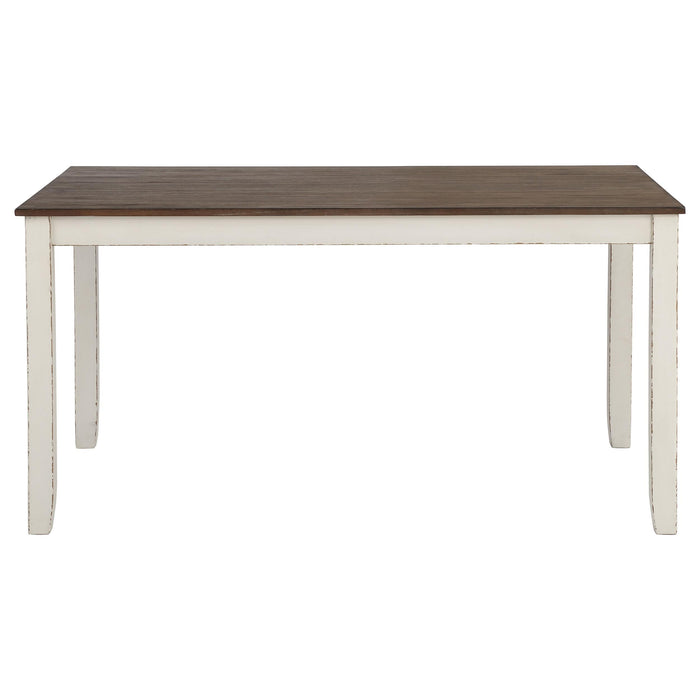 Fortress 7-piece Rectangular Dining Set Vintage Vanilla