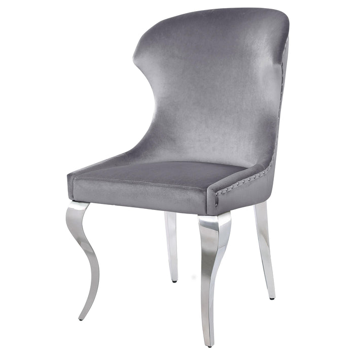 Cheyanne Upholstered Dining Side Chair Grey (Set of 2)