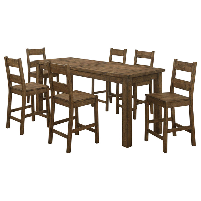 Coleman 7-piece Counter Height Dining Set Golden Brown