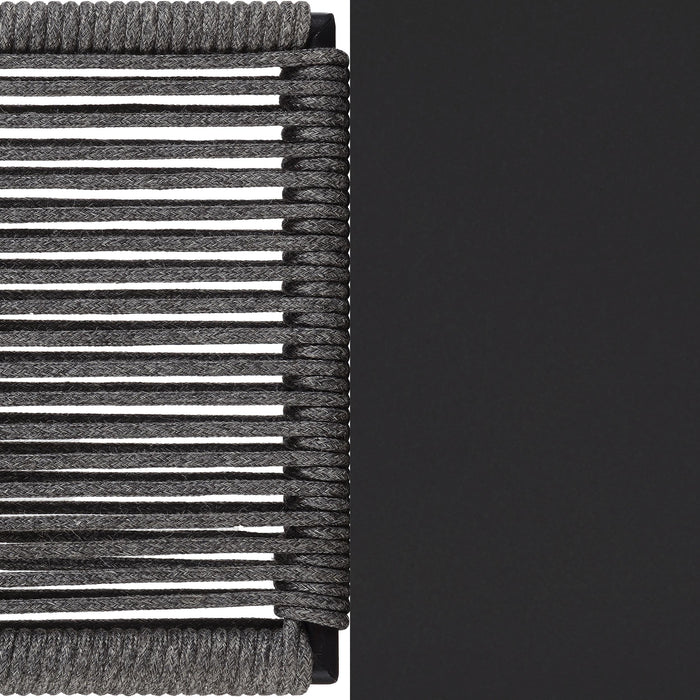 Jerome Woven Rope Stackable Side Chair Charcoal (Set of 2)