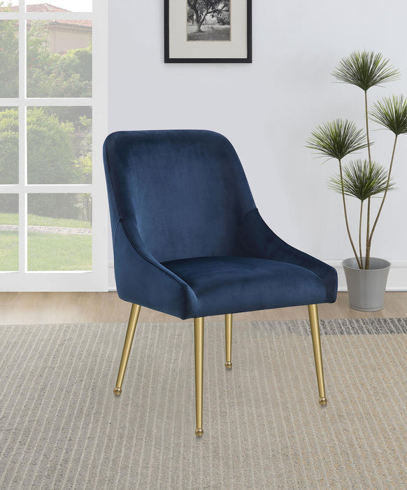 Mayette Upholstered Dining Side Chair Blue (Set of 2)