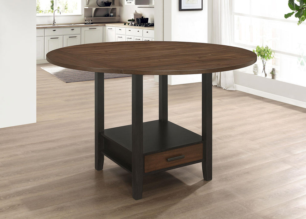 Sanford 60-inch Extension Leaf Counter Dining Table Espresso