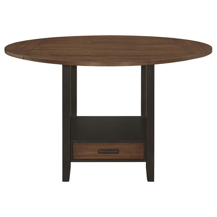 Sanford 60-inch Extension Leaf Counter Dining Table Espresso