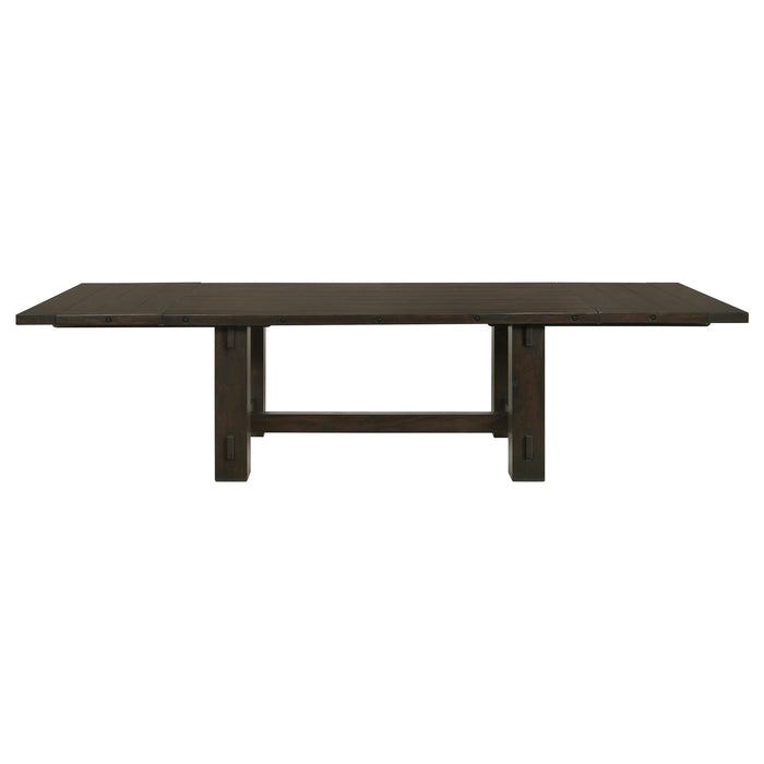 Calandra 121-inch Extension Leaf Dining Table Vintage Java