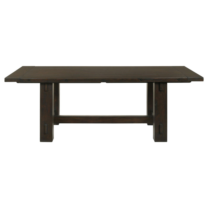 Calandra 121-inch Extension Leaf Dining Table Vintage Java