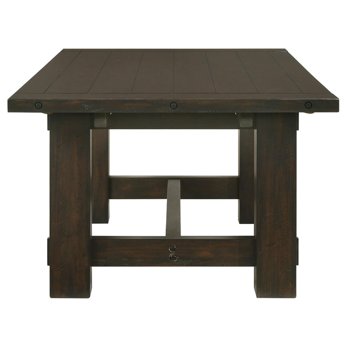 Calandra 121-inch Extension Leaf Dining Table Vintage Java