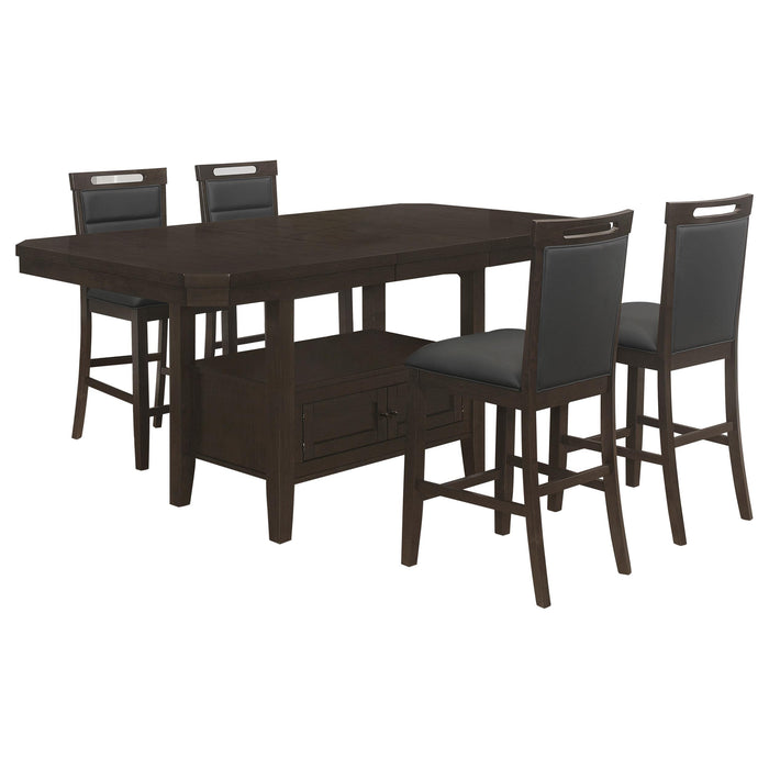 Prentiss 5-piece Butterfly Leaf Dining Table Set Cappuccino