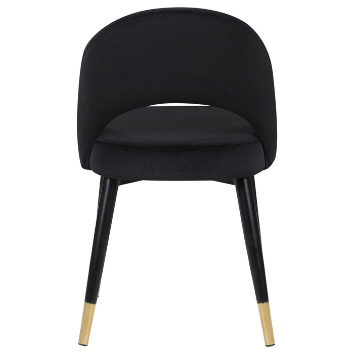 Lindsey Upholstered Dining Side Chair Black (Set of 2)