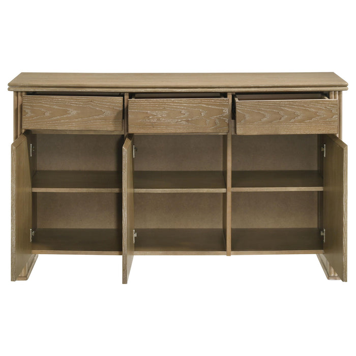 Adina 3-door 59-inch Sideboard Server Distressed Light Brown