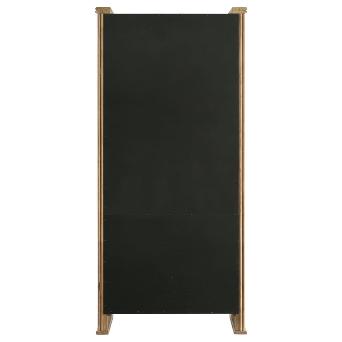 Adina 77-inch Tall Display Cabinet Distressed Light Brown