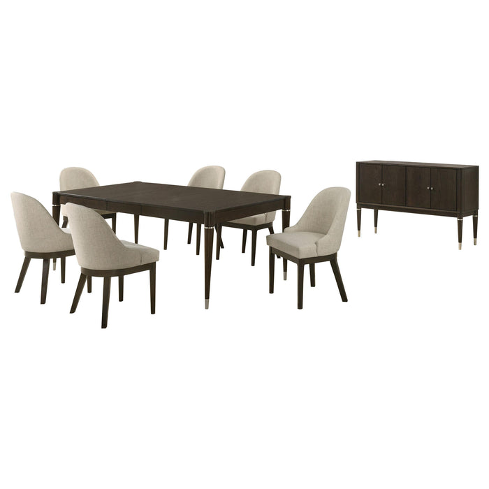 Reseda 8-piece Dining Set With Sideboard Ash Brown