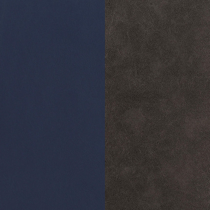 Mayer Upholstered Dining Arm Chair Blue and Brown (Set of 2)