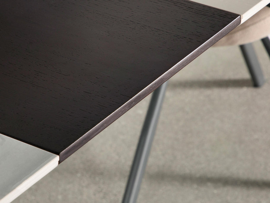 Mina Rectangular 65-inch Extension Dining Table Grey Ceramic