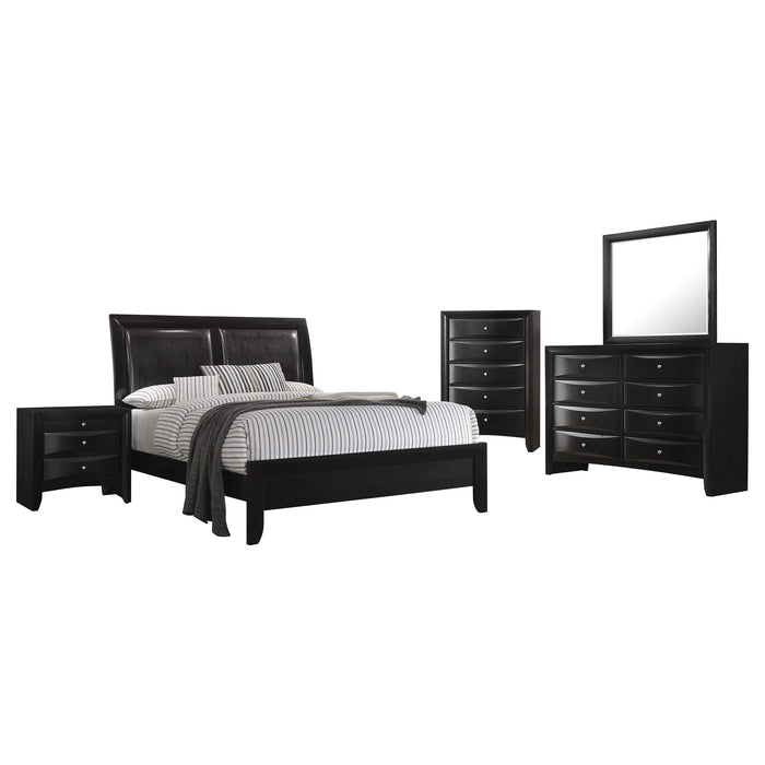 Briana 5-piece Eastern King Bedroom Set Black