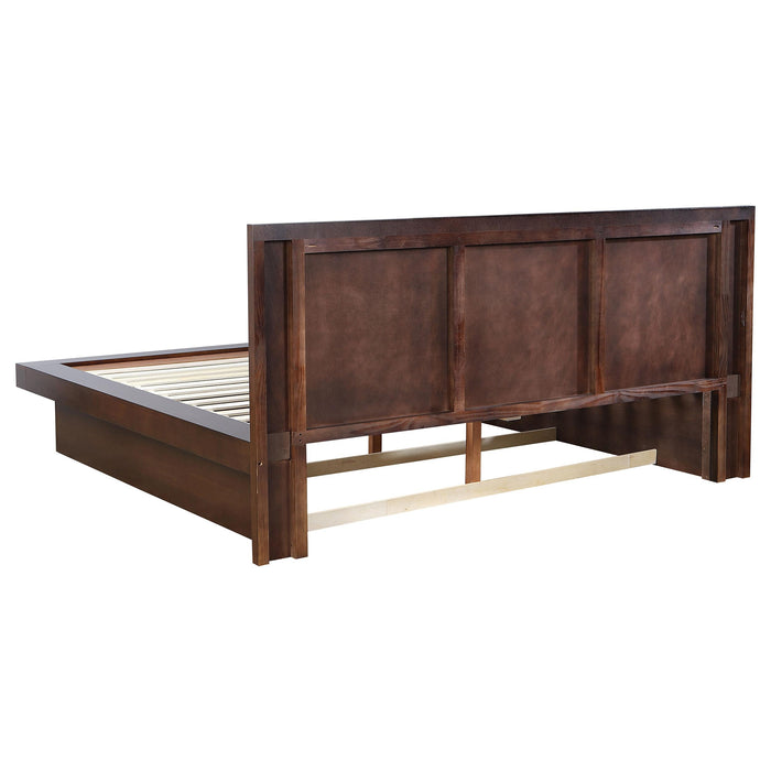 Jessica 5-piece Eastern King LED Bedroom Set Cappuccino