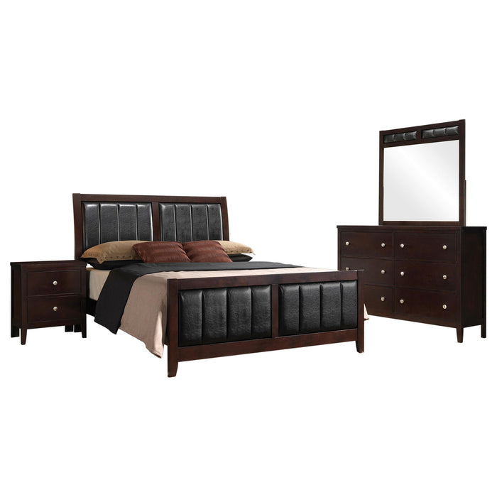 Carlton 4-piece Eastern King Bedroom Set Cappuccino