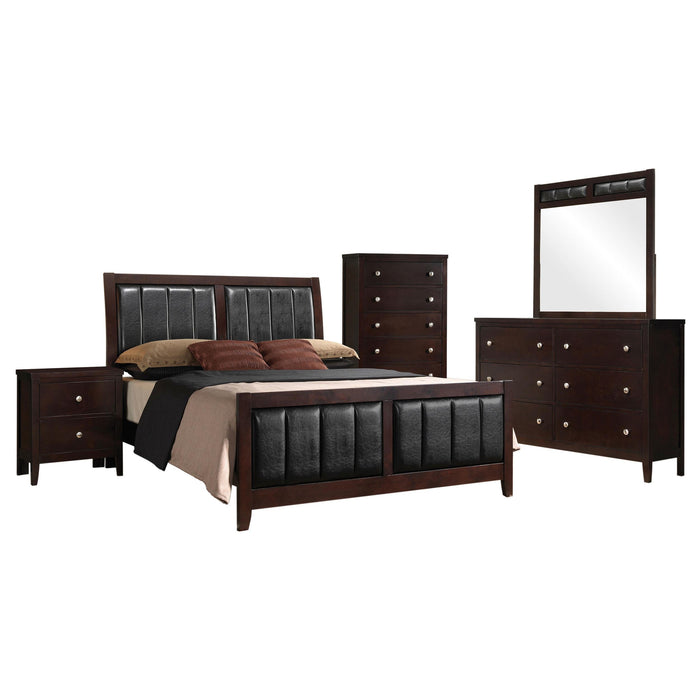 Carlton 5-piece California King Bedroom Set Cappuccino