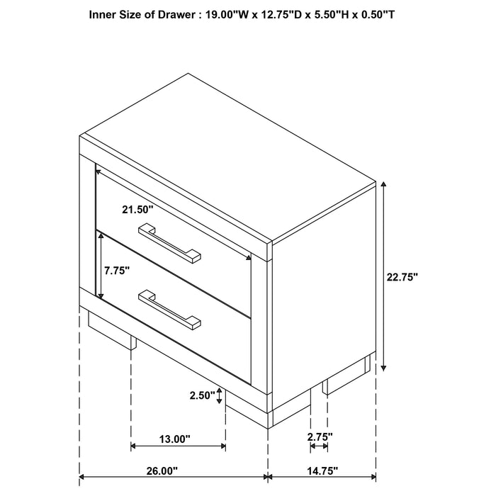 Jessica 4-piece Eastern King LED Bedroom Set Snow White