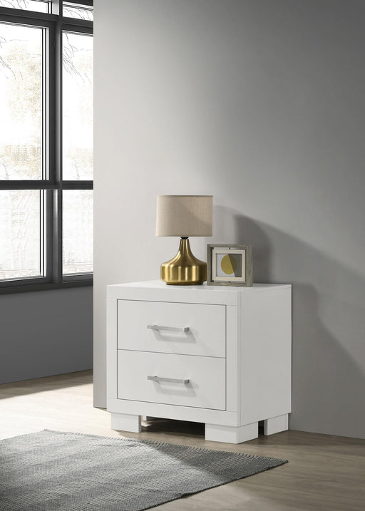 Jessica 2-drawer Nightstand Snow White