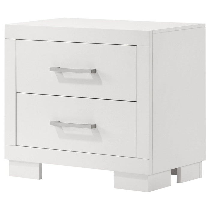 Jessica 2-drawer Nightstand Snow White