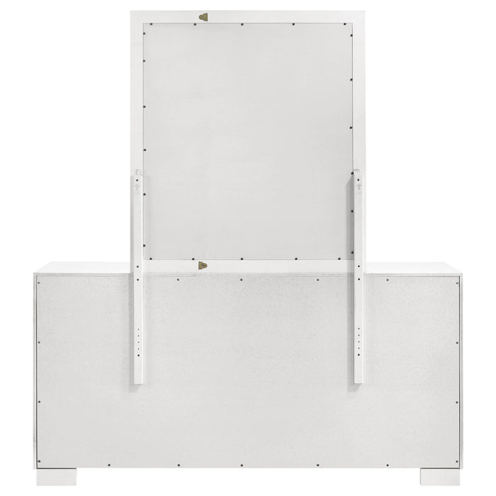 Jessica 6-drawer Dresser with Mirror Cream White