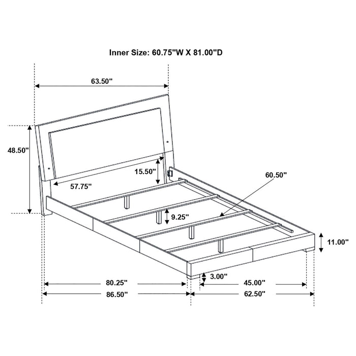 Felicity 4-piece Queen Bedroom Set White High Gloss