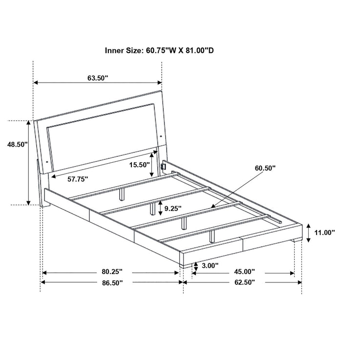 Felicity 6-piece Queen Bedroom Set White High Gloss
