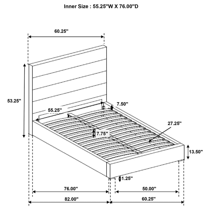 Felicity 4-piece Full Bedroom Set White High Gloss