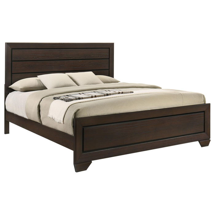 Kauffman Wood Eastern King Panel Bed Dark Cocoa