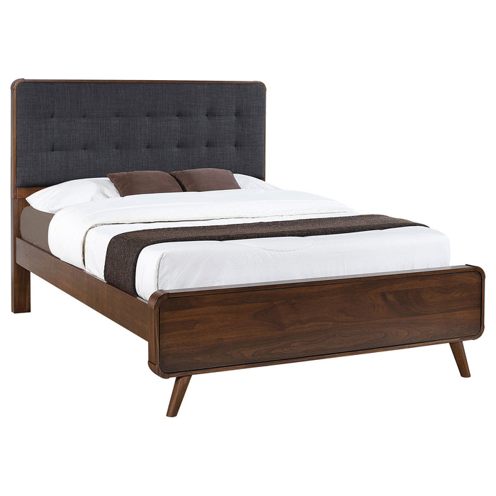 Robyn Wood Full Platform Bed Dark Walnut