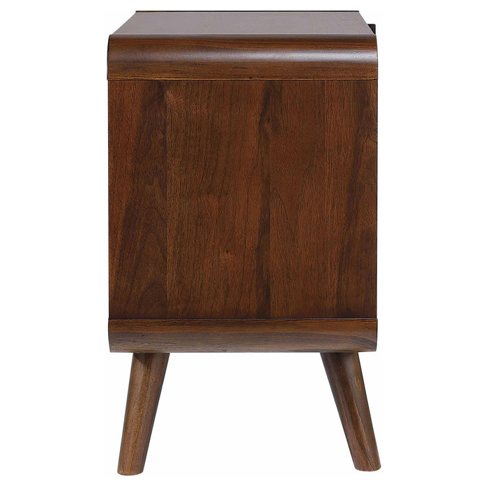 Robyn 2-drawer Nightstand Bedside Table Dark Walnut